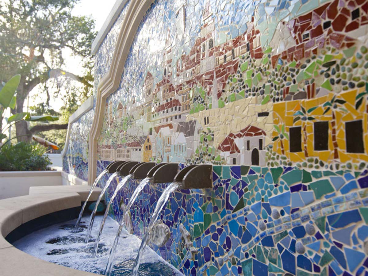 Unique Student Project Mosaic & Water Feature 